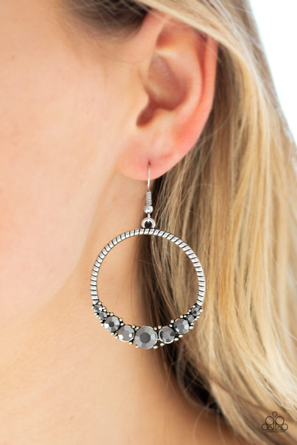 Paparazzi Accessories Self Made Millionaire Silver Earring 