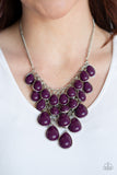 Paparazzi Accessories Shop Til You TEARDROP Purple Necklace