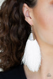 Paparazzi Accessories Tassel Temptress White Earring