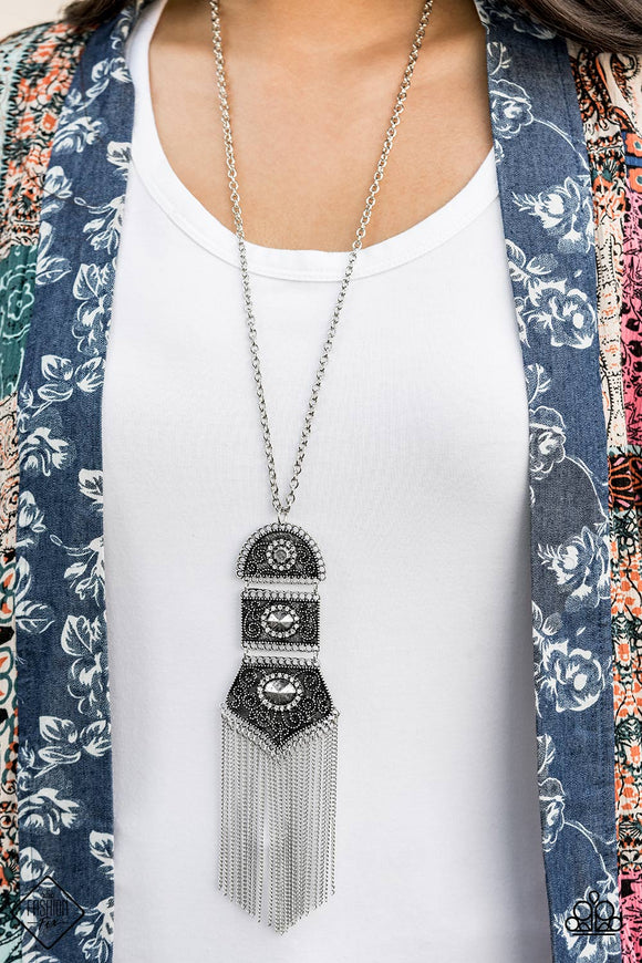 Paparazzi Accessories Tassel Tycoon White Necklace 