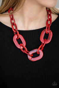 Paparazzi Accessories All In Vincible Red Necklace 