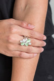 Paparazzi Accessories Diamond Daises Green Ring 