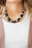 Paparazzi Accessories Stunningly Stone Age Black Necklace