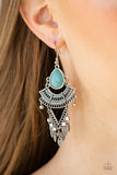 Paparazzi Accessories Vintage Vagabond Blue Earring 