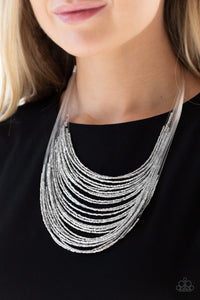 Paparazzi Accessories Catwalk Queen Silver Necklace 