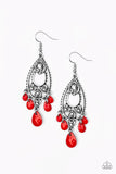 Paparazzi Accessoires Fashion Flirt Red Earrings