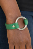 Paparazzi Accessories Rustic Rodeo Green Snap Bracelet 