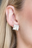 Paparazzi Accessories The Big Bang White Post Earring 