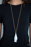 Paparazzi Accessories Triple The Tassel White Necklace 