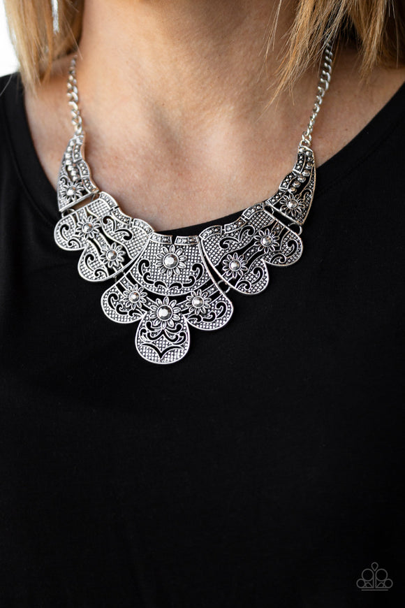 Paparazzi Accessories Mess With The Bull Silver Necklace