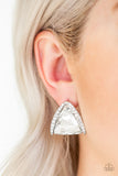 Paparazzi Accessories Exalted Elegance White Post Earring