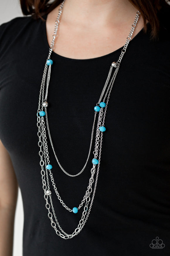Paparazzi Accessories Glamour Grotto Blue Necklace
