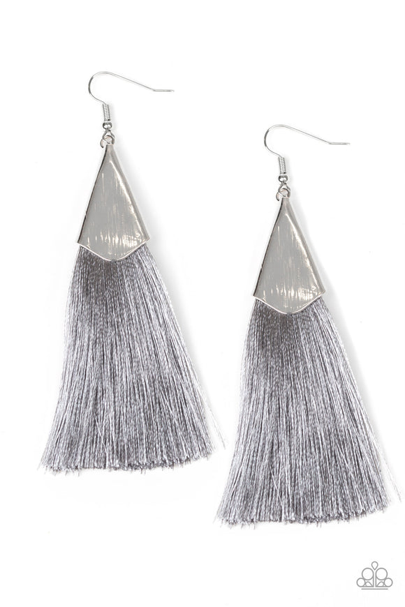 Paparazzi Accessories In Full PLUME Silver Earring 