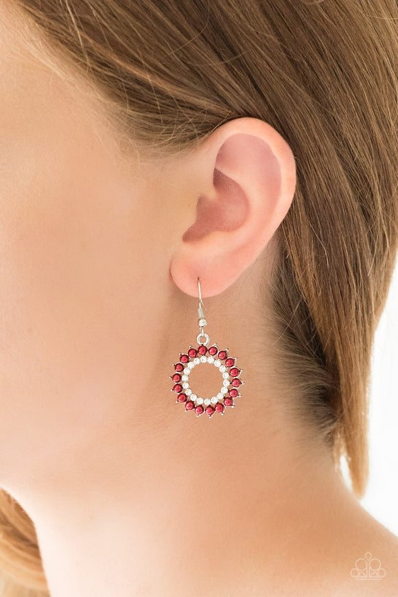Paparazzi Accessories Wreathed In Radiance Red Earring