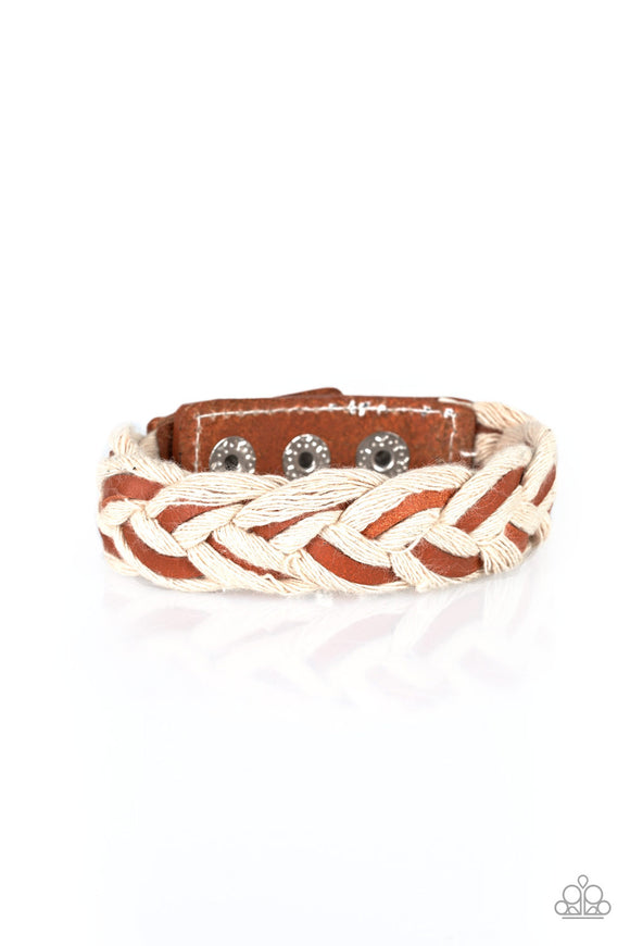 Paparazzi Accessories Outback Outlaw Brown Urban Bracelet 