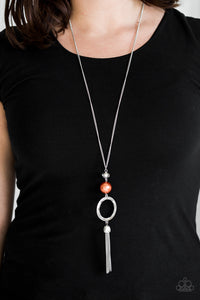 Paparazzi Accessories Bold Balancing Act Orange Necklace