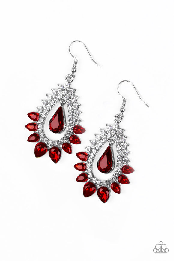 Paparazzi Accessories Boss Brilliance Red Earring