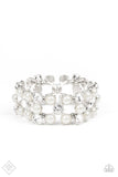 Paparazzi Accessories Diamonds and Debutantes White Bracelet 