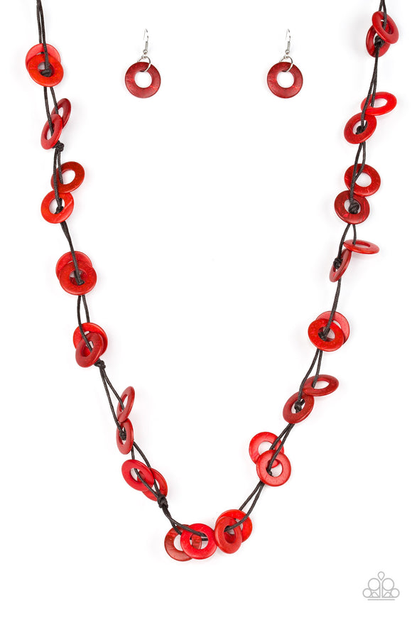 Paparazzi Accessories Wakiki Winds Red Necklace 