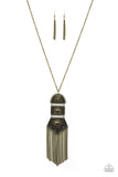 Paparazzi Accessories Tassel Tycoon Brass Necklace 