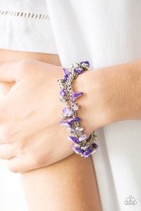 Paparazzi Accessories Plentiful Pebbles Purple Bracelet 