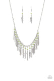 Paparazzi Accessories Feathered Ferocity Green Necklace 
