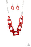 Paparazzi Accessories Sizzle Sizzle Red Necklace 