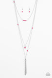 Paparazzi Accessories SANDSTONE Castles Pink Necklace