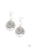 Paparazzi Accessories Bountiful Branches White Earring 