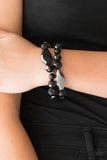 Paparazzi Accessories Rockin Rock Candy Black Bracelet 