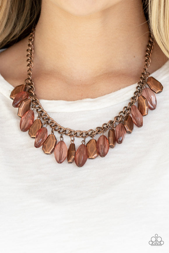 Paparazzi Accessories Fringe Fabulous Copper Necklace