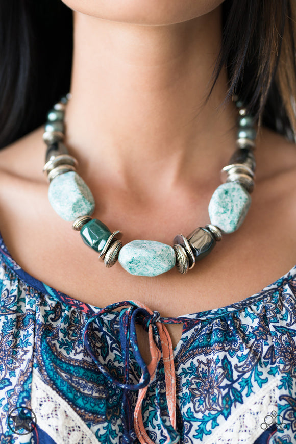 Paparazzi Accessories In Good Glazes Blue Necklace 