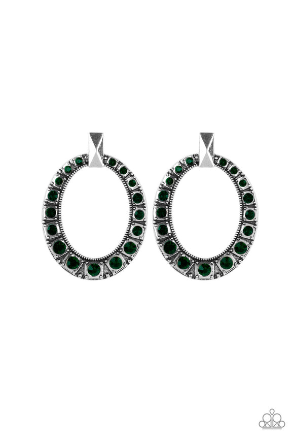 Paparazzi Accessories ALL For GLOW Green Post  Earring 
