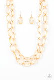 Paparazzi Accessories Ice Bank Gold Necklace 
