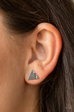 Paparazzi Accessories Pyramid Paradise Silver Post Earring