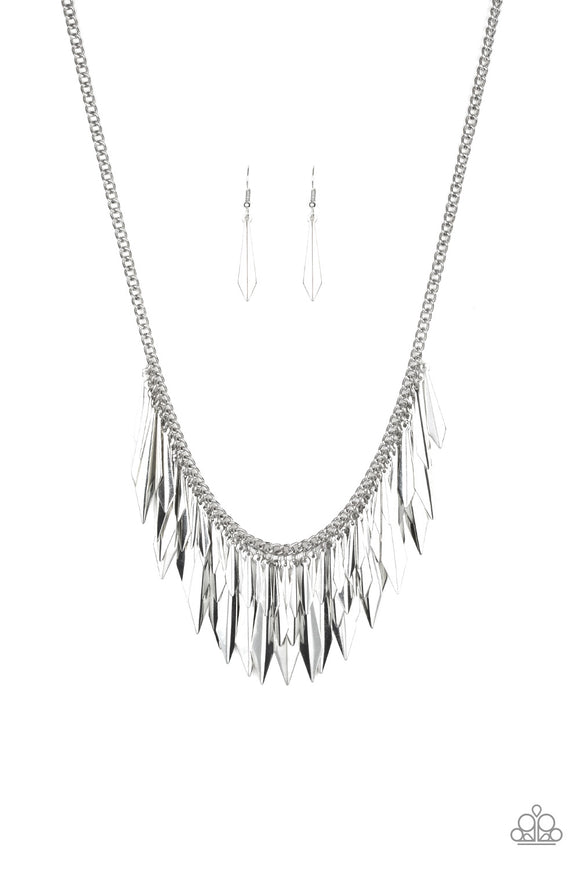 Paparazzi Accessories The Thrill Seeker Silver Necklace 