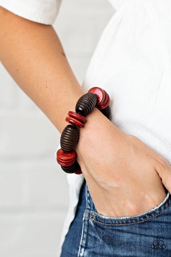 Paparazzi Accessories Caribbean Castaway Red Bracelet 