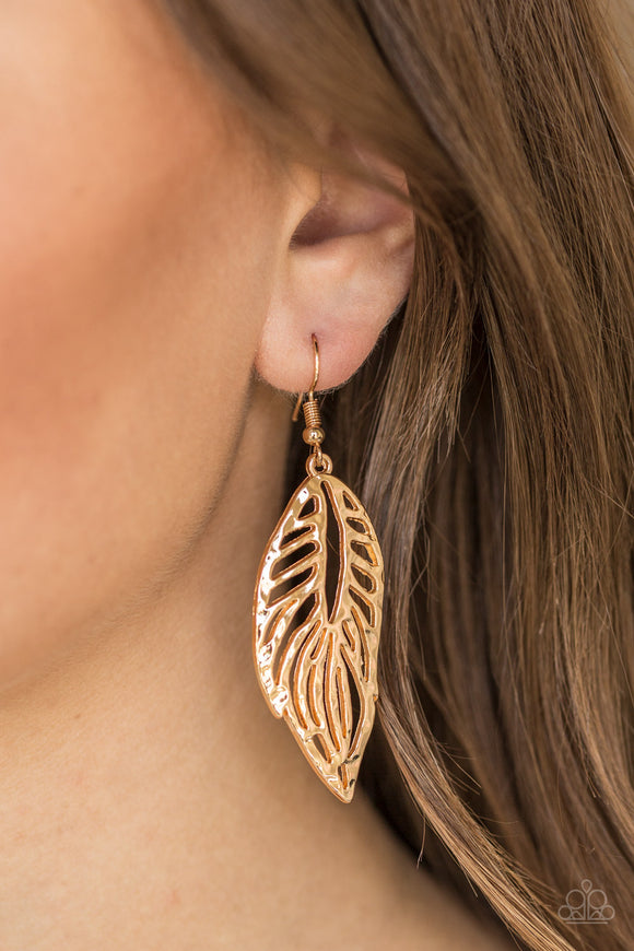 Paparazzi Accessories Come Home To Roost Gold Earring 