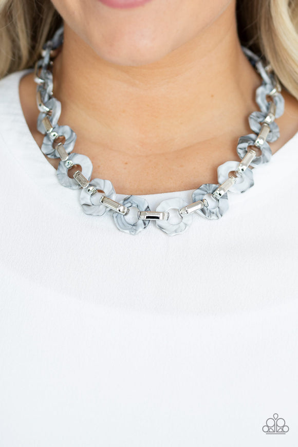 Paparazzi Accessories Fashionista Fever Silver Necklace