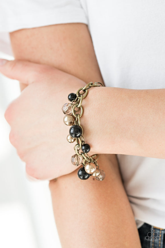 Paparazzi Grit and Glamour Black Bracelet