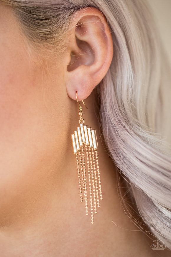 Paparazzi Accessories Radically Retro Gold Earring