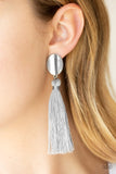 Paparazzi Accessories Va Va Plume Silver Earrings