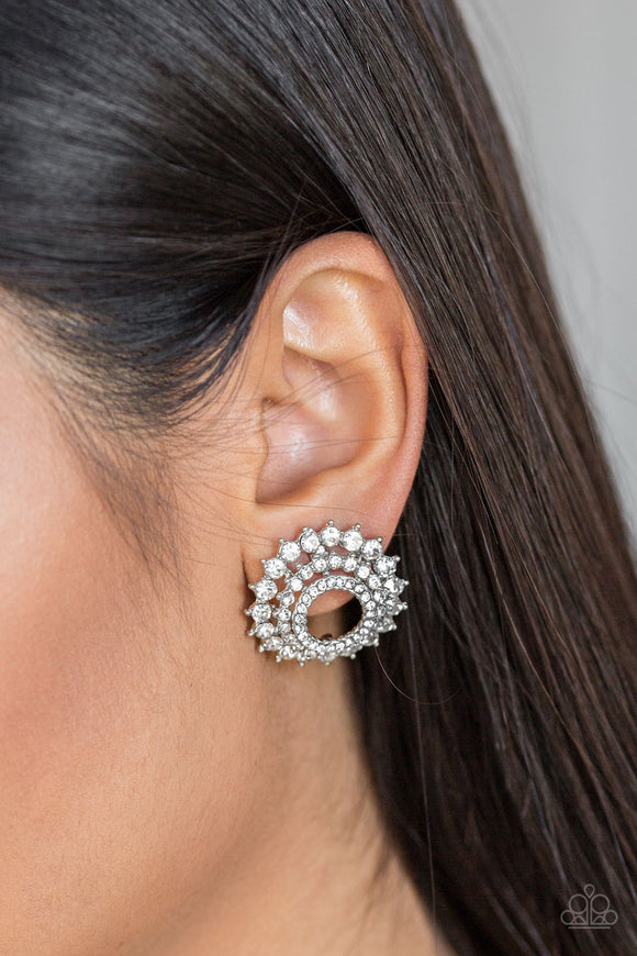 Paparazzi Accessories Buckingham Beauty White Post Earring