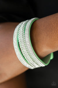Paparazzi Accessories Dangerously Drama Queen Green Snap Bracelet 