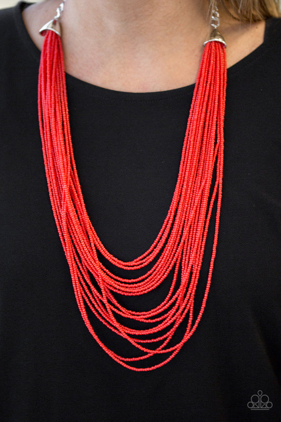 Paparazzi Accessories Peacefully Pacific Red Necklace 
