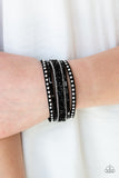 Paparazzi Accessories Rhinestone Rocker Black Urban Bracelet 