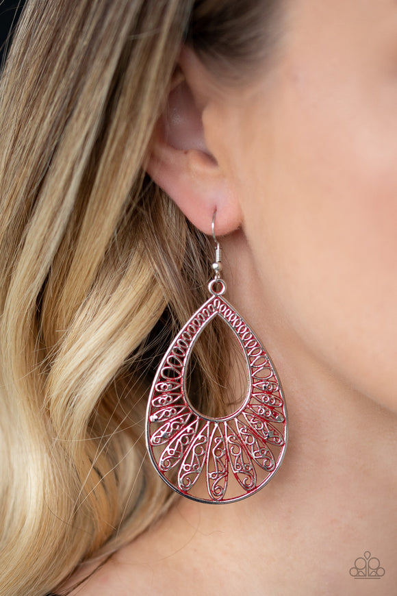 Paparazzi Accessories Flamingo Flamenco Red Earring 