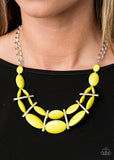 Paparazzi Accessories Law Of The Jungle Yellow Necklace 