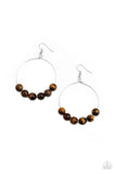 Paparazzi Accessories Let It Slide Brown Earring 
