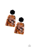 Paparazzi Accessories Majestic Mariner Brown Post Earring 